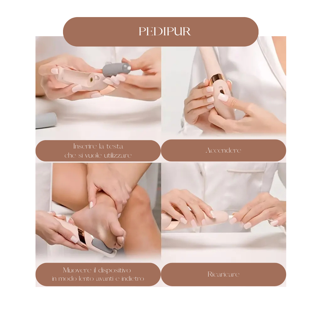 PEDIPURE - Kit Esfoliante Elettrico per pedicure